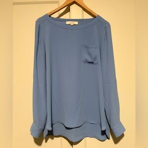 Loft Baby Blue Long Sleeve Blouse
